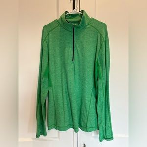 Men's Lululemon 1/4 zip Long Sleeve XL Green
